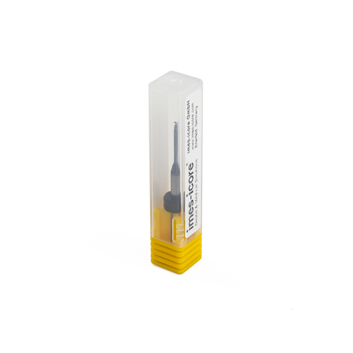 T12 - imes-icore 1.0mm Radius Milling Tool (Single Blade, Slide Coated), PMMA/Wax/Peek - 3mm Shaft - Image 2