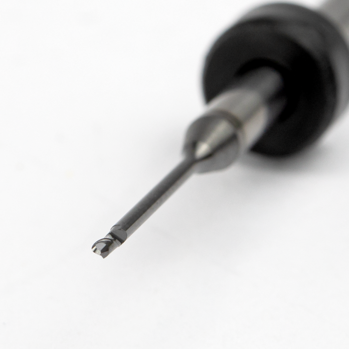 T12 - imes-icore 1.0mm Radius Milling Tool (Single Blade, Slide Coated), PMMA/Wax/Peek - 3mm Shaft - Image 5
