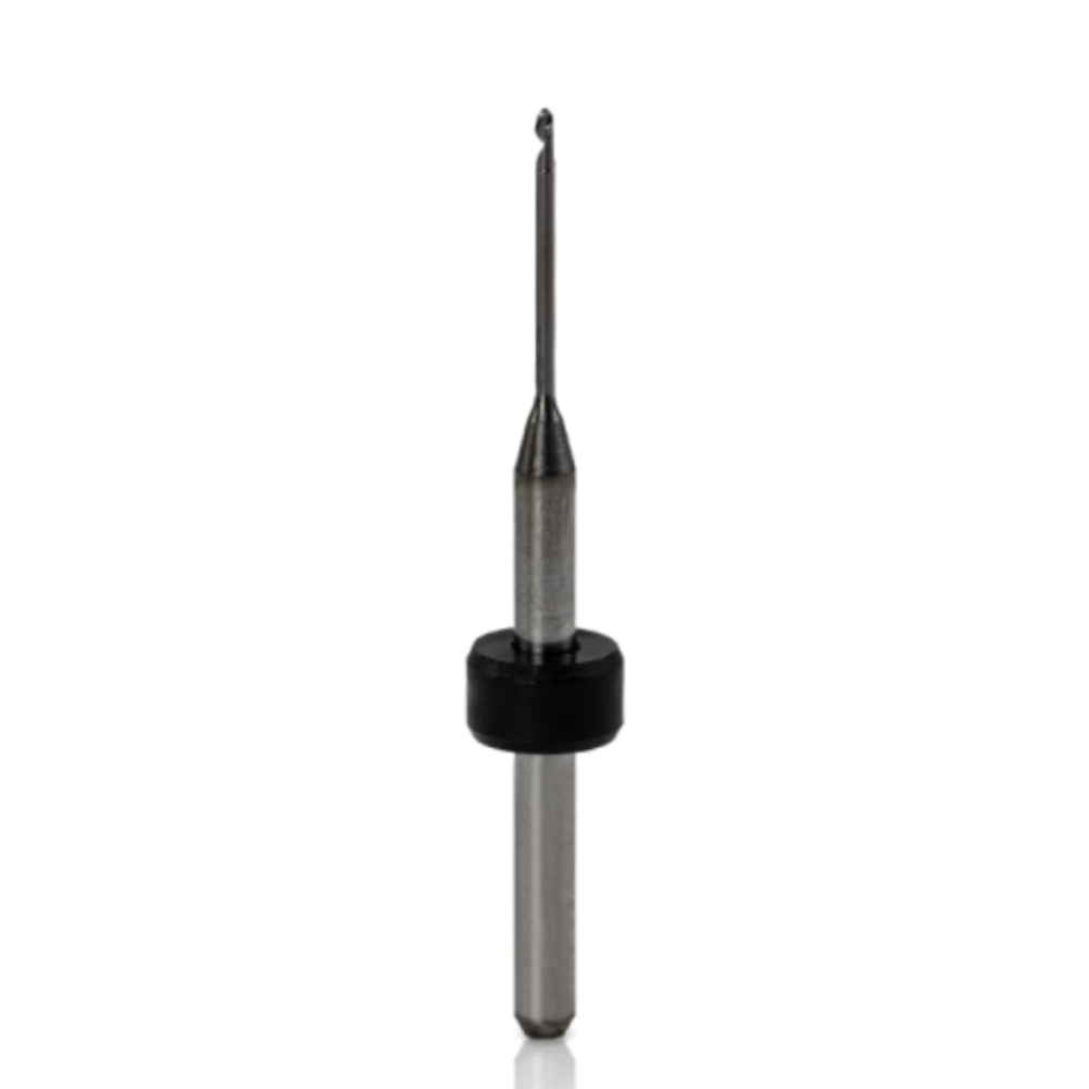 T12 - imes-icore 1.0mm Radius Milling Tool (Single Blade, Slide Coated), PMMA/Wax/Peek - 3mm Shaft