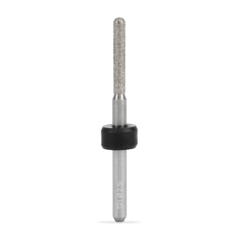 T21 - ime-icore 2.5mm Radius Grinding Tool (Diamond) Glass-Ceramics - 3mm Shaft