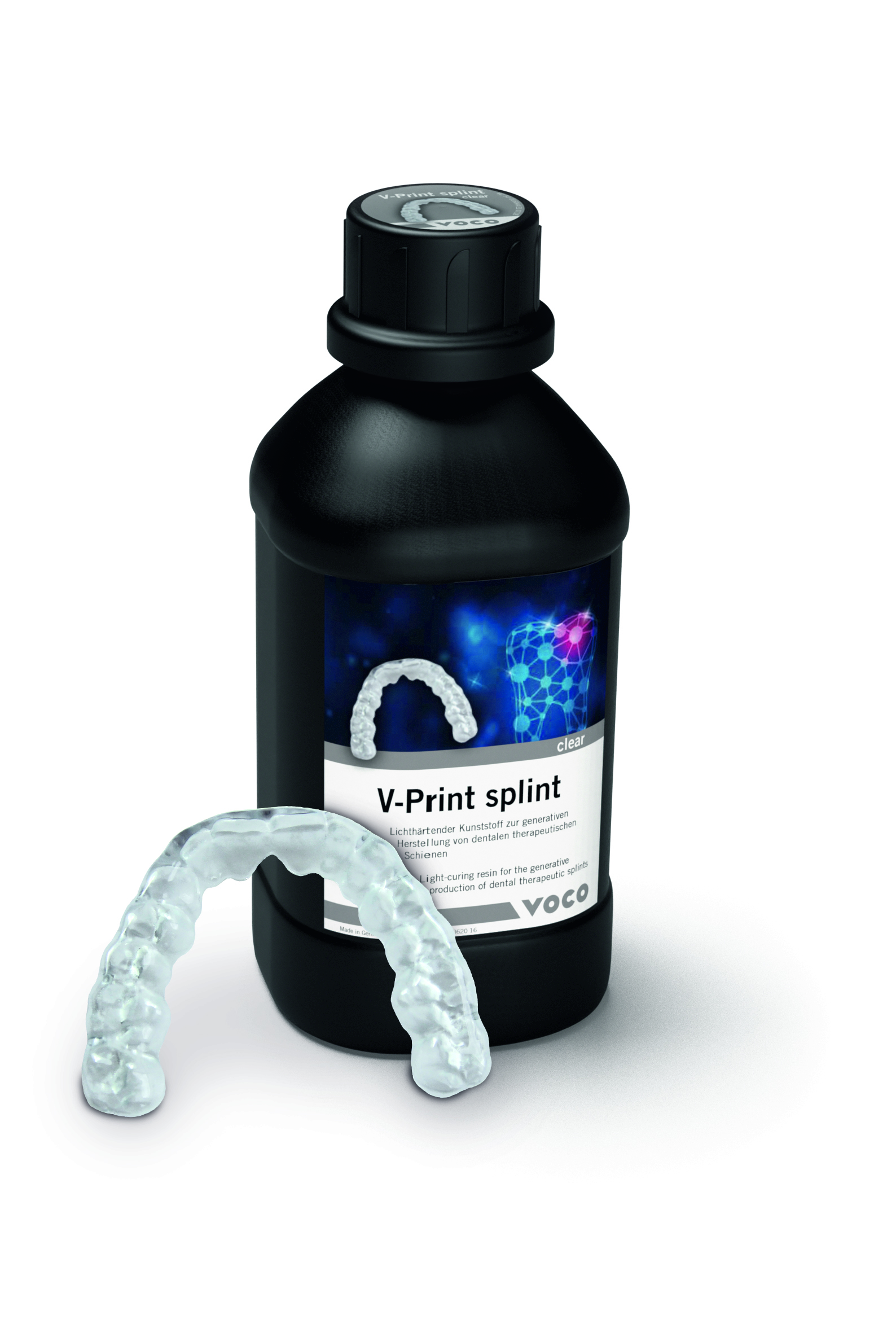 V-Print Splint 2.0 3D printed resin material