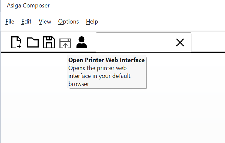 Asiga Composer open web interface