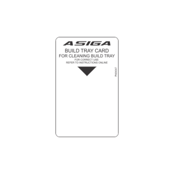 asiga build tray cleaning card